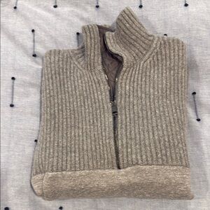 Moncler - Men's Gray Ribbed Sweater (M)